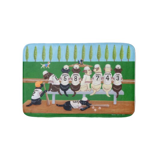 Baseball Team Labradors Badmat (Voorkant)
