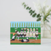 Baseball Team Labradors Briefkaart (Staand voorkant)