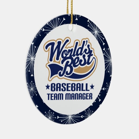 Baseball Team Manager Gift Ornament (Rechts)