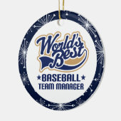 Baseball Team Manager Gift Ornament (Links)