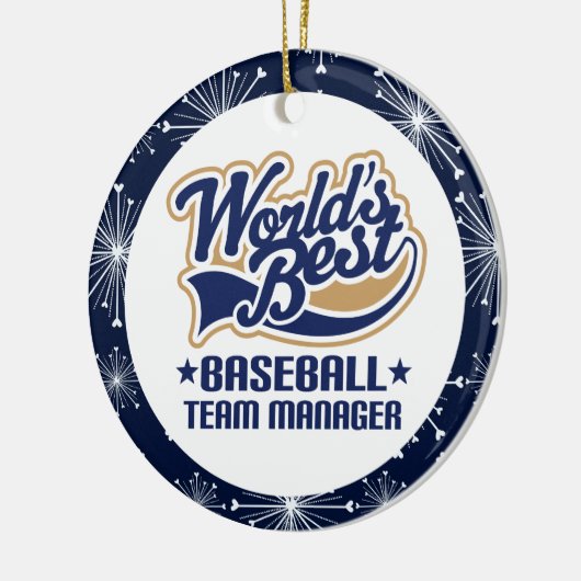 Baseball Team Manager Gift Ornament (Links)