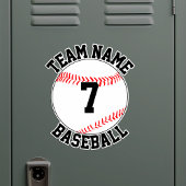 Baseball Team Name en het  Aantal van de Speler va Sticker