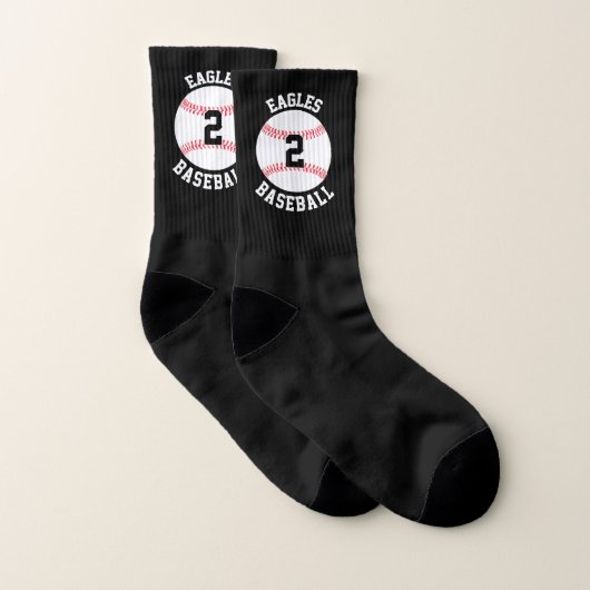 Baseball Team Name en Player Number Custom Small Sokken (Paar)