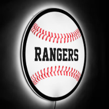 Baseball Team Name Persoonlijke Verlichte tekst