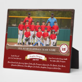 Baseball Team Photo Roster Player Number & Name Fotoplaat (Zijkant)