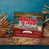 Baseball Team Photo Roster Player Number & Name Fotoplaat (Zijkant)