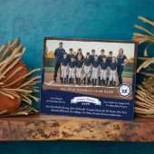 Baseball Team Photo Roster Player Number & Name Fotoplaat (Zijkant)