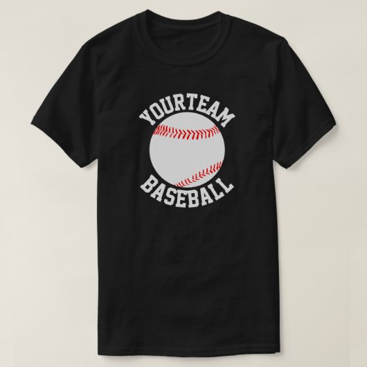 Baseball Team, Player & Jersey Number Mannen Shirt (Design voorkant)