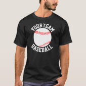 Baseball Team, Player & Jersey Number Mannen Shirt (Voorkant)