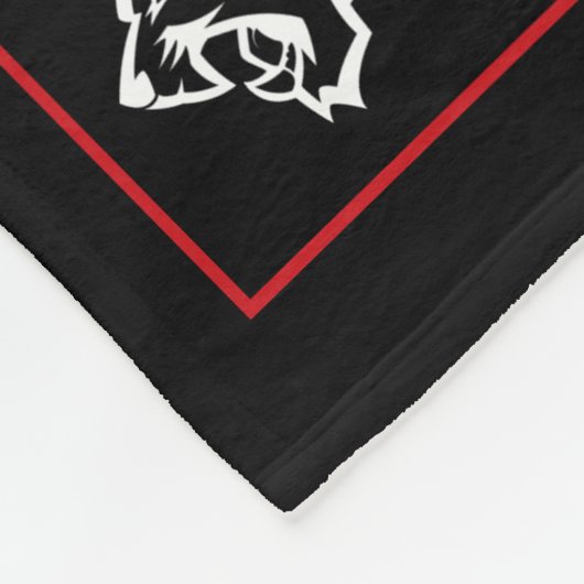 Baseball Team Senior Night Custom Photo Black Red Fleece Deken (Hoek)