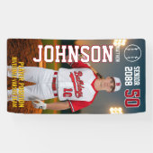 Baseball Team Senior Night Custom Player Photo Spandoek (Horizontaal)