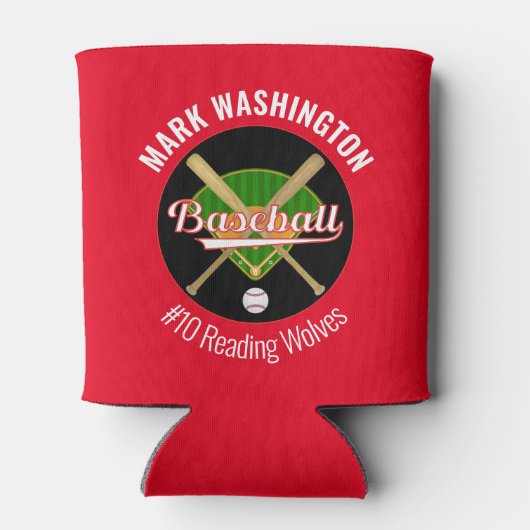 Baseball Team Speler Koelboxxen Blikjeskoeler (Achterkant)