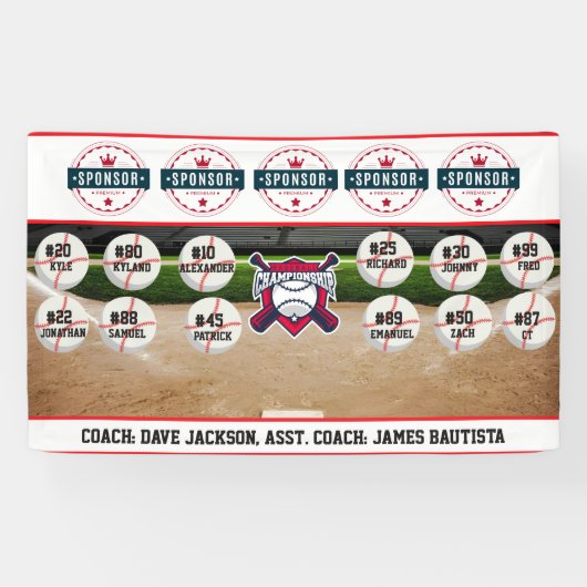 Baseball Team Sponsor Spandoek (Horizontaal)