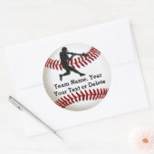 Baseball Team Stickers met Jouw tekst of Verwijder (Envelop)