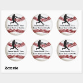 Baseball Team Stickers met Jouw tekst of Verwijder (Vel)