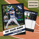 Baseball Team Trading Kaart Sport Gift Blauw Contactkaartje<br><div class="desc">Introductie van de Baseball Team Trading Kaart - een tijdloos teken van Amerika's favoriete tijdverdrijf! Deze kaart is vervaardigd met nauwgezette aandacht voor detail en is niet alleen een verzamelobject - het is een viering van de blijvende erfenis van het spel, ontworpen om de harten van fans overal vast te...</div>