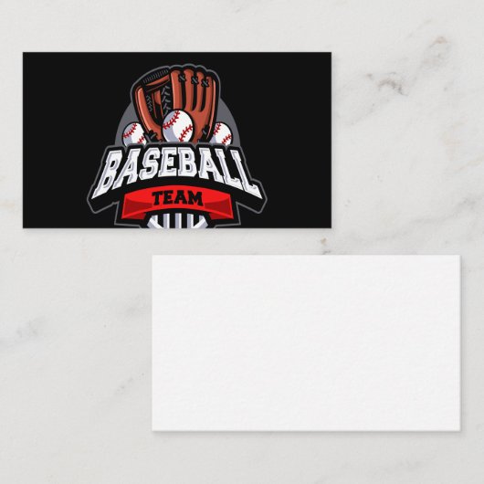 Baseball-team Visitekaartje (Voorkant / Achterkant)