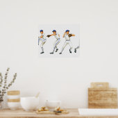 Baseball-techniek voor het peuteren, meervoudig af poster (Keuken)