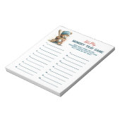 Baseball Teddy Boy Baby shower Memory Tray Game Notitieblok (Linkerzijde)