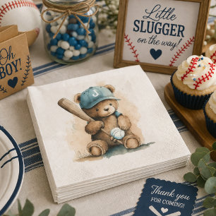 Baseball Teddybeer Monogram Petje Slagbal Baby Jon Servet