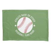 Baseball Teken met Team en Athlete Name modern Kussensloop (Voorkant)