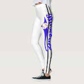 Baseball tekst met streep en ball print Leggings (Links)