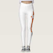 Baseball tekst met streep en ball print Leggings (Voorkant)