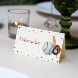 Baseball Tent Place Card Birthday Baby shower Plaatskaartje