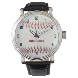 Baseball Texture Personalized Horloge
