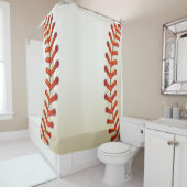 Baseball Texture Stitched Ball Kijk Douchegordijn (In situ)