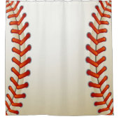 Baseball Texture Stitched Ball Kijk Douchegordijn (Voorkant)
