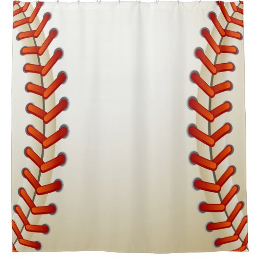 Baseball Texture Stitched Ball Kijk Douchegordijn (Voorkant)