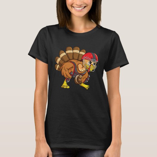 Baseball Thanksgiving Turkey Catcher Softball Play T-shirt (Voorkant)
