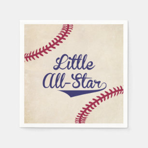 Baseball Théle Little All-Star Baby shower Napkin Servet