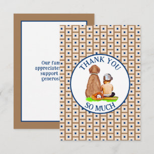 Baseball thema Baby shower Bedankkaart