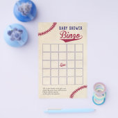 Baseball Thema Baby shower Bingo Game Flyer (Enkel)