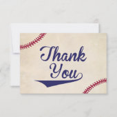 Baseball thema Baby shower dank u kaarten plat (Voorkant)