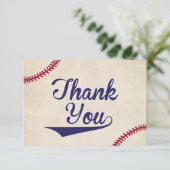 Baseball thema Baby shower dank u kaarten plat (Staand voorkant)