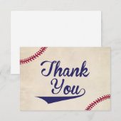Baseball thema Baby shower dank u kaarten plat (Voorkant / Achterkant)