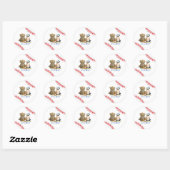 Baseball thema Baby shower Ronde Sticker (Vel)