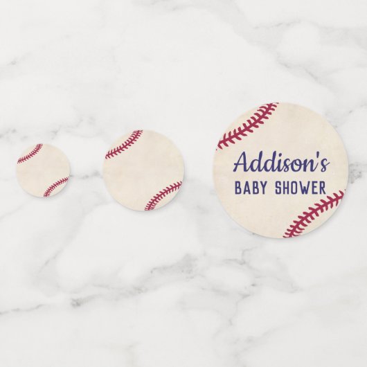 Baseball Thema Baby shower Tafel Confetti (Achterkanten)