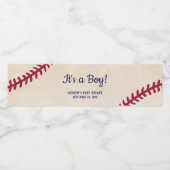 Baseball thema Baby shower waterflesetiketten Waterfles Etiket (Enkel label)