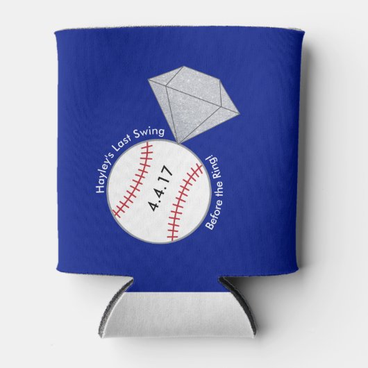 Baseball thema Bachelorette Party Koelbox Blikjeskoeler (Voorkant)