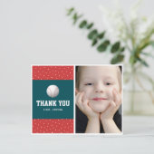 Baseball thema bedankt briefkaart voor jongens (Staand voorkant)