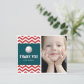 Baseball thema bedankt briefkaart voor jongens (Staand voorkant)