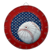 Baseball-thema Blauw-wit-kunstbord Dartboard Dartbord (Voorkant)