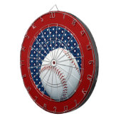 Baseball-thema Blauw-wit-kunstbord Dartboard Dartbord (Voorkant Rechts)