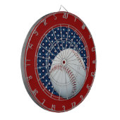 Baseball-thema Blauw-wit-kunstbord Dartboard Dartbord (Voorkant Links)