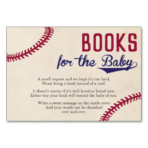 Baseball thema Breng een boek Kaart Inserts
