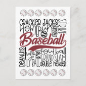 Baseball thema briefkaart (Voorkant)